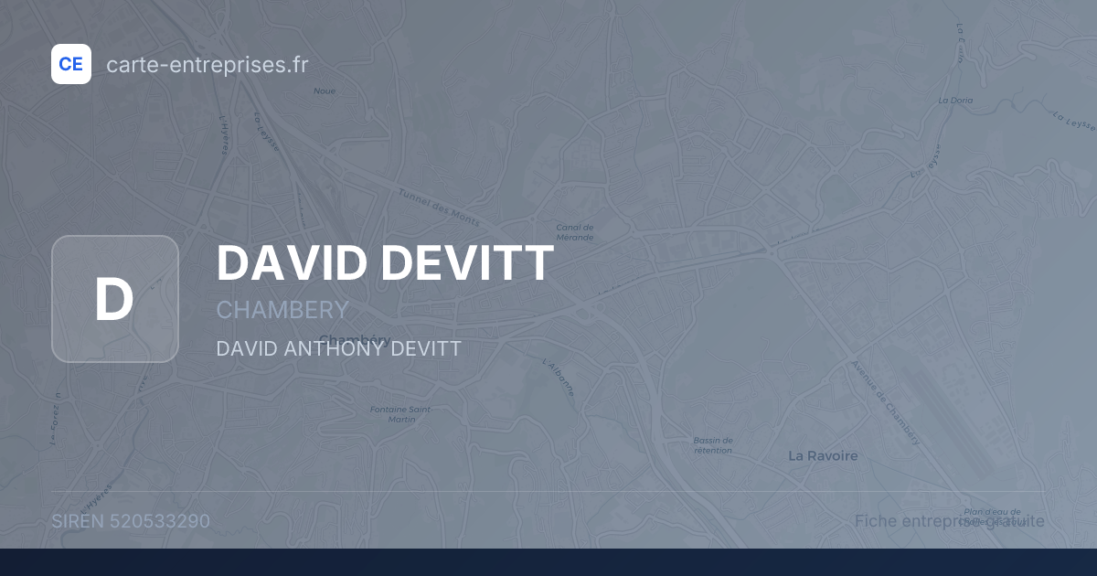 DAVID DEVITT — 520533290 — fiche entreprise