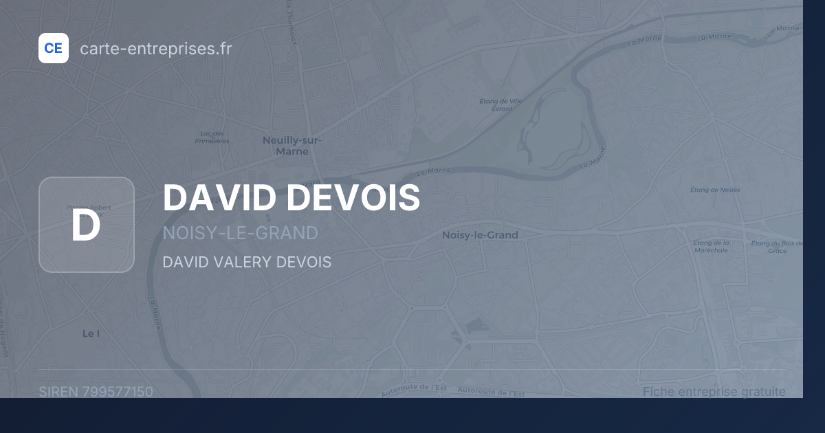 DAVID DEVOIS — 799577150 — fiche entreprise