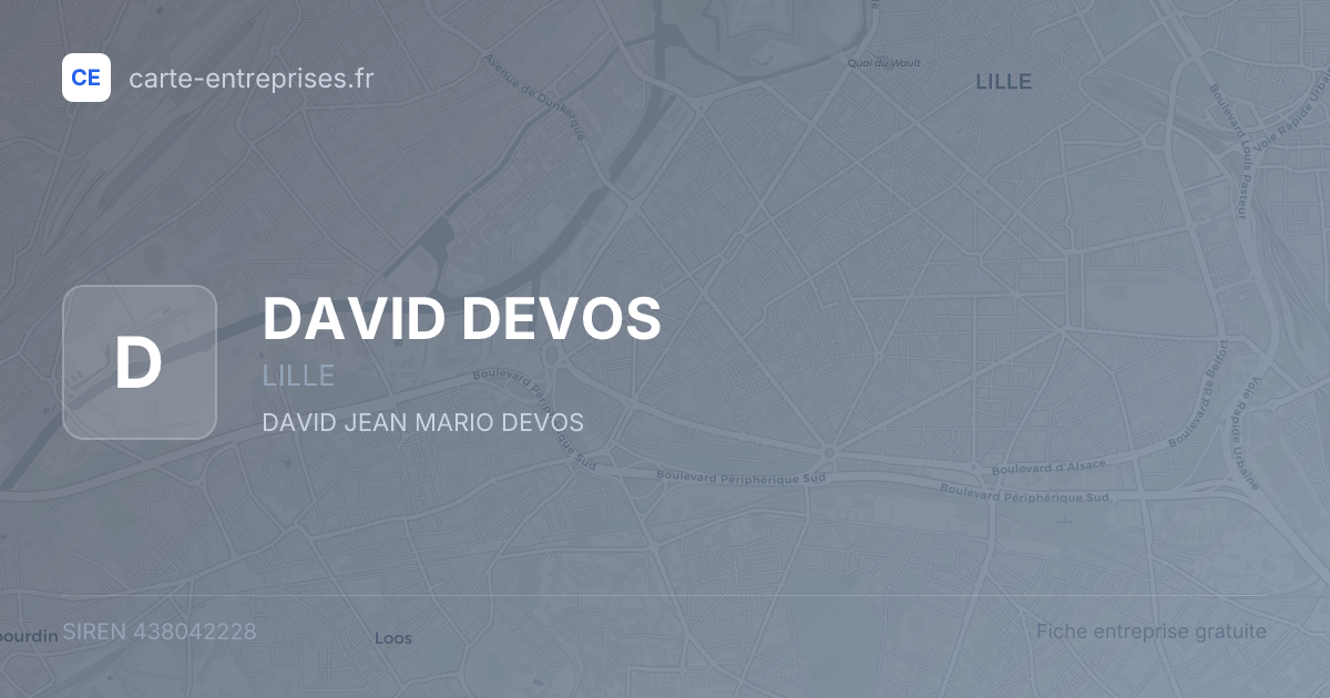 DAVID DEVOS — 438042228 — fiche entreprise