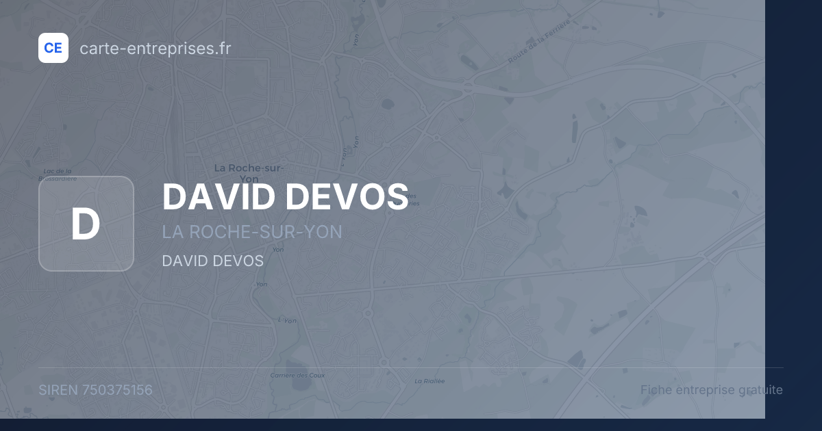 DAVID DEVOS — 750375156 — fiche entreprise