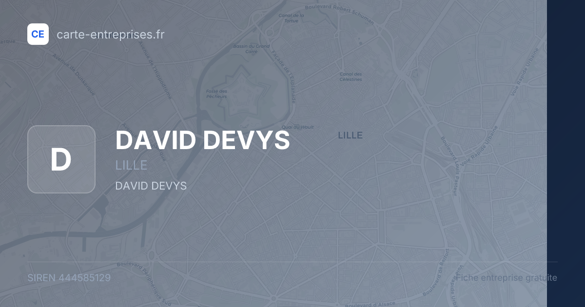 DAVID DEVYS — 444585129 — fiche entreprise