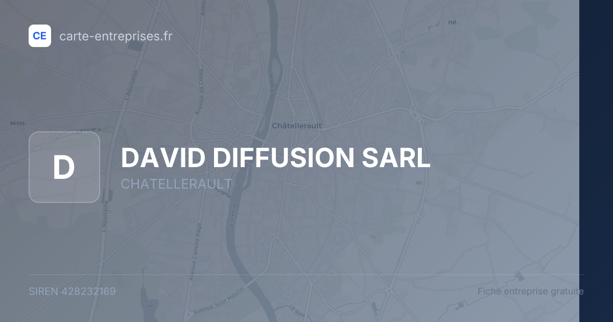 DAVID DIFFUSION SARL — 428232169 — fiche entreprise