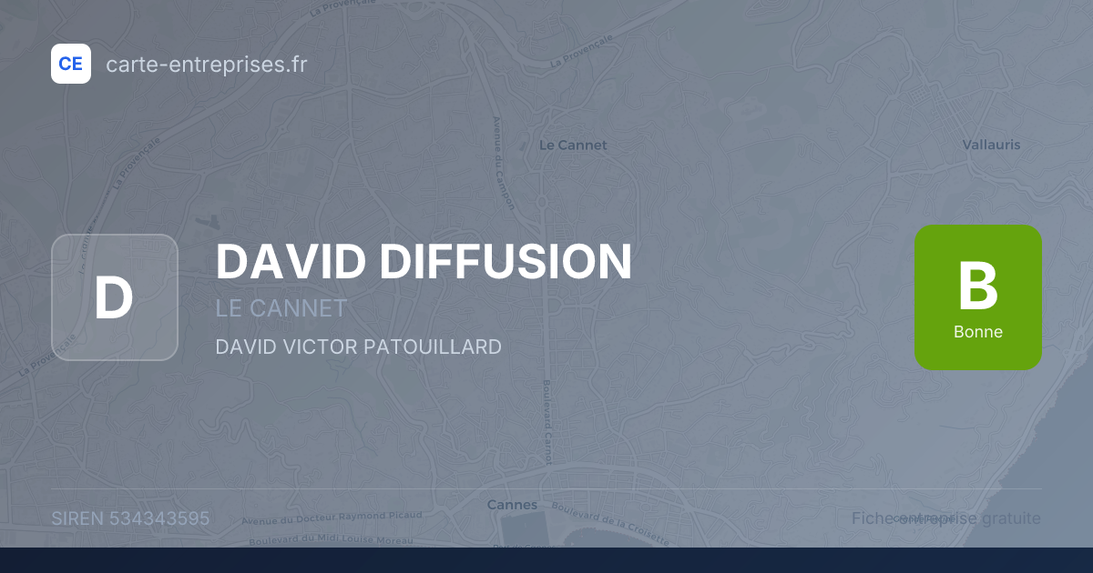DAVID DIFFUSION — 534343595 — fiche entreprise