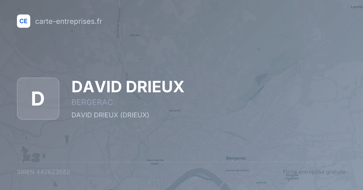 DAVID DRIEUX — 442623682 — fiche entreprise