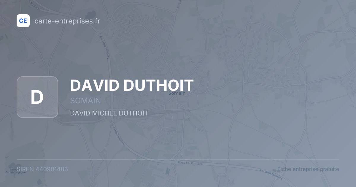 DAVID DUTHOIT — 440901486 — fiche entreprise