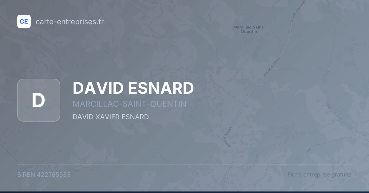 DAVID ESNARD — 422765933 — fiche entreprise