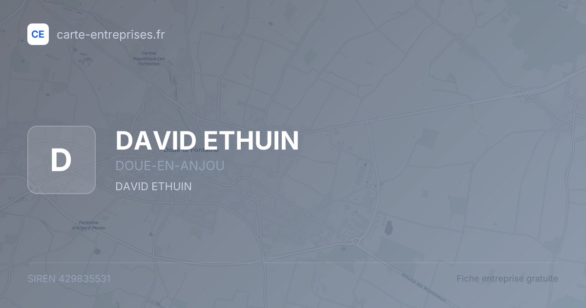 DAVID ETHUIN — 429835531 — fiche entreprise