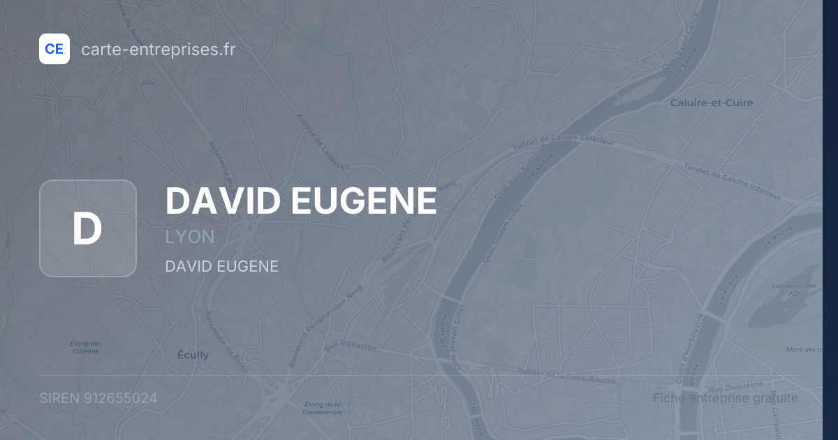 DAVID EUGENE — 912655024 — fiche entreprise