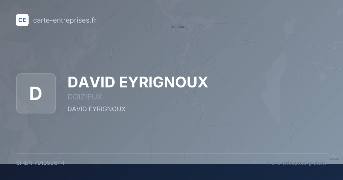 DAVID EYRIGNOUX — 791050644 — fiche entreprise