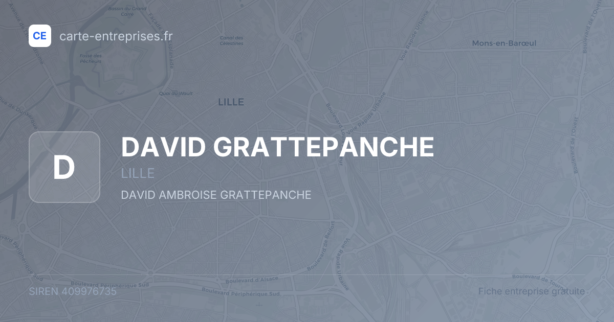 DAVID GRATTEPANCHE — 409976735 — fiche entreprise