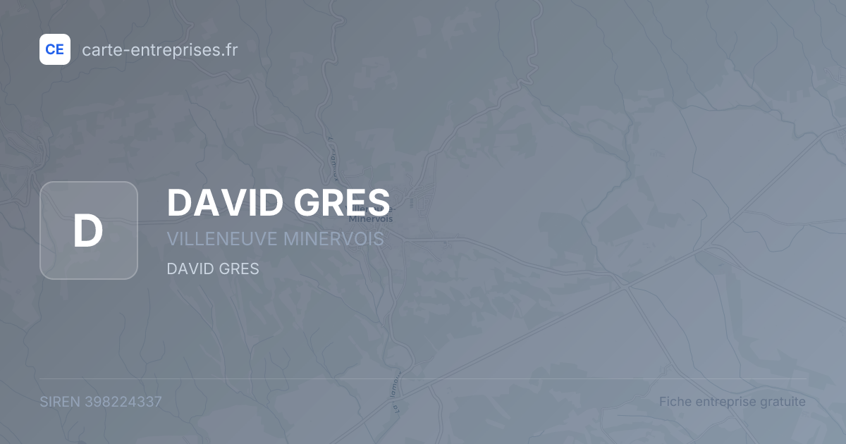 DAVID GRES — 398224337 — fiche entreprise