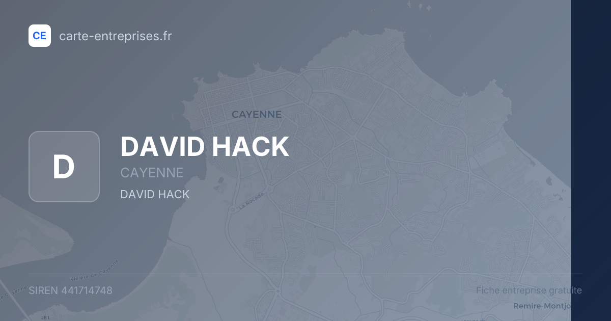 DAVID HACK — 441714748 — fiche entreprise