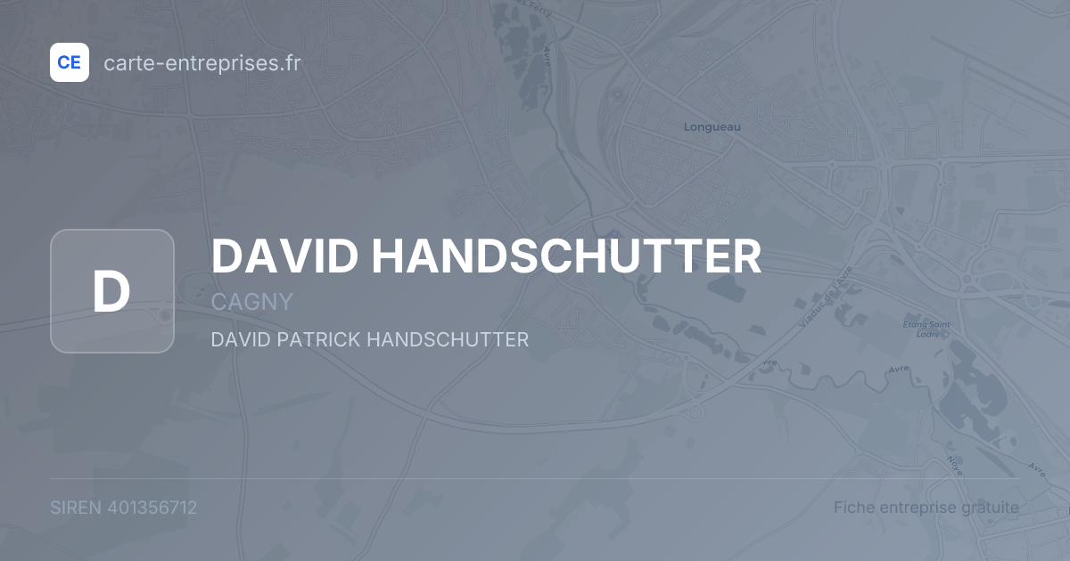 DAVID HANDSCHUTTER — 401356712 — fiche entreprise
