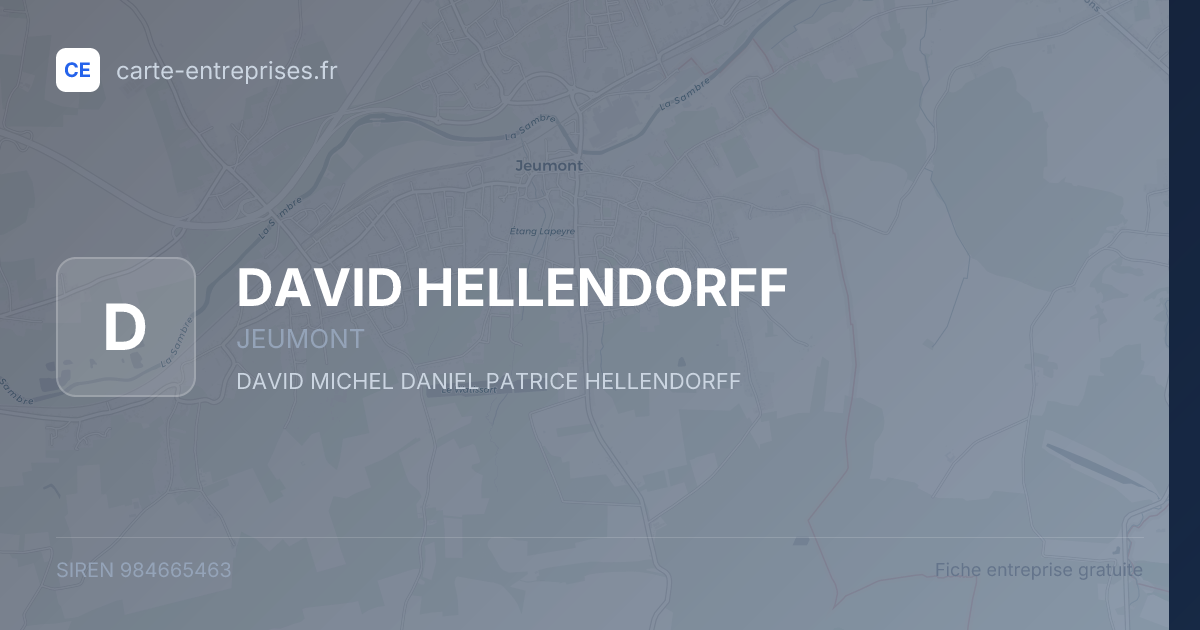 DAVID HELLENDORFF — 984665463 — fiche entreprise