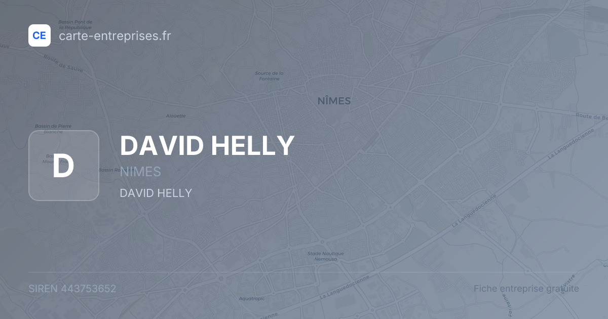 DAVID HELLY — 443753652 — fiche entreprise