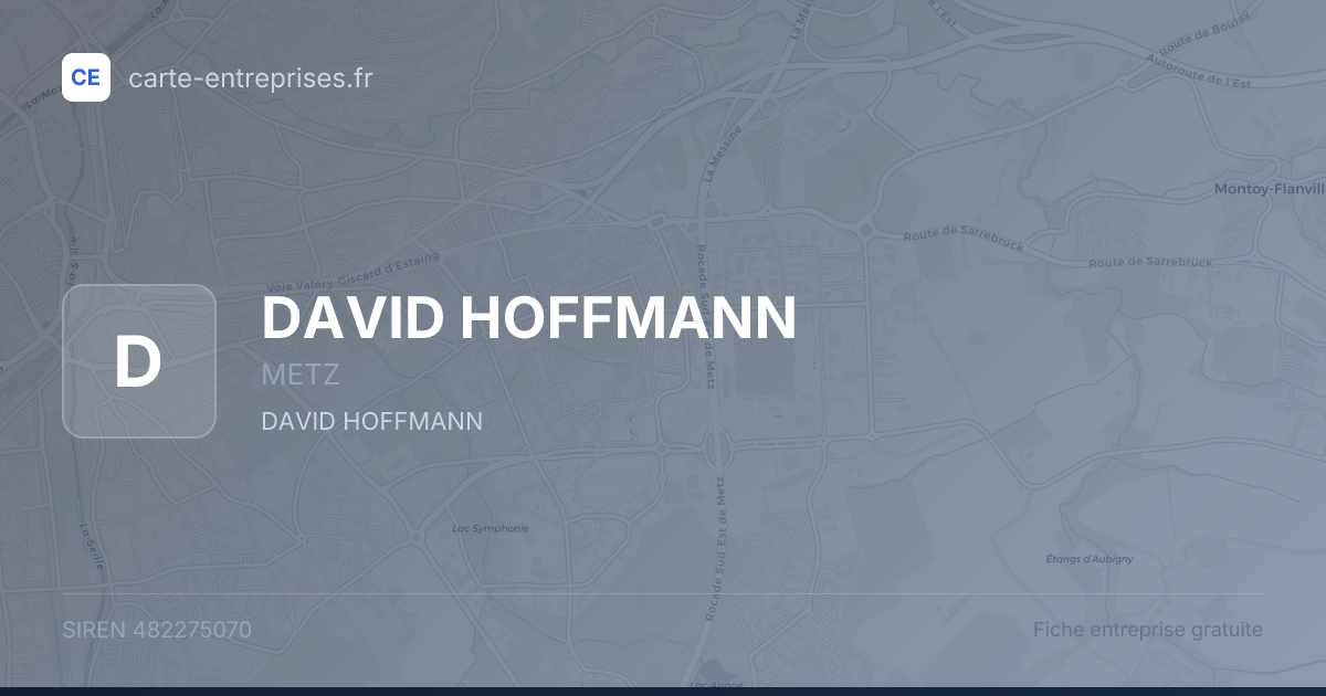 DAVID HOFFMANN — 482275070 — fiche entreprise