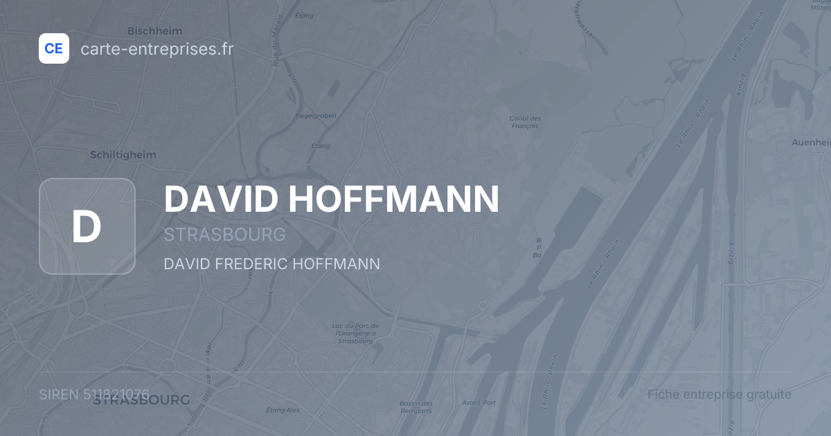 DAVID HOFFMANN — 511821076 — fiche entreprise
