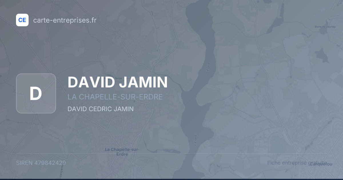 DAVID JAMIN — 479842429 — fiche entreprise