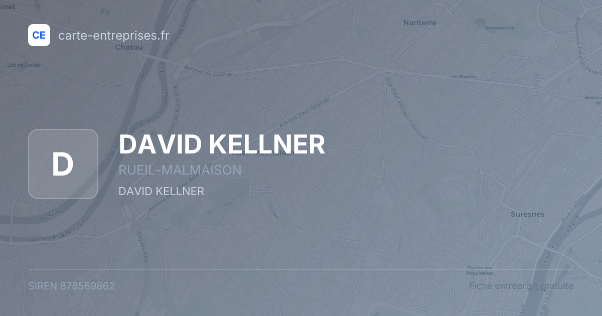 DAVID KELLNER — 878569862 — fiche entreprise