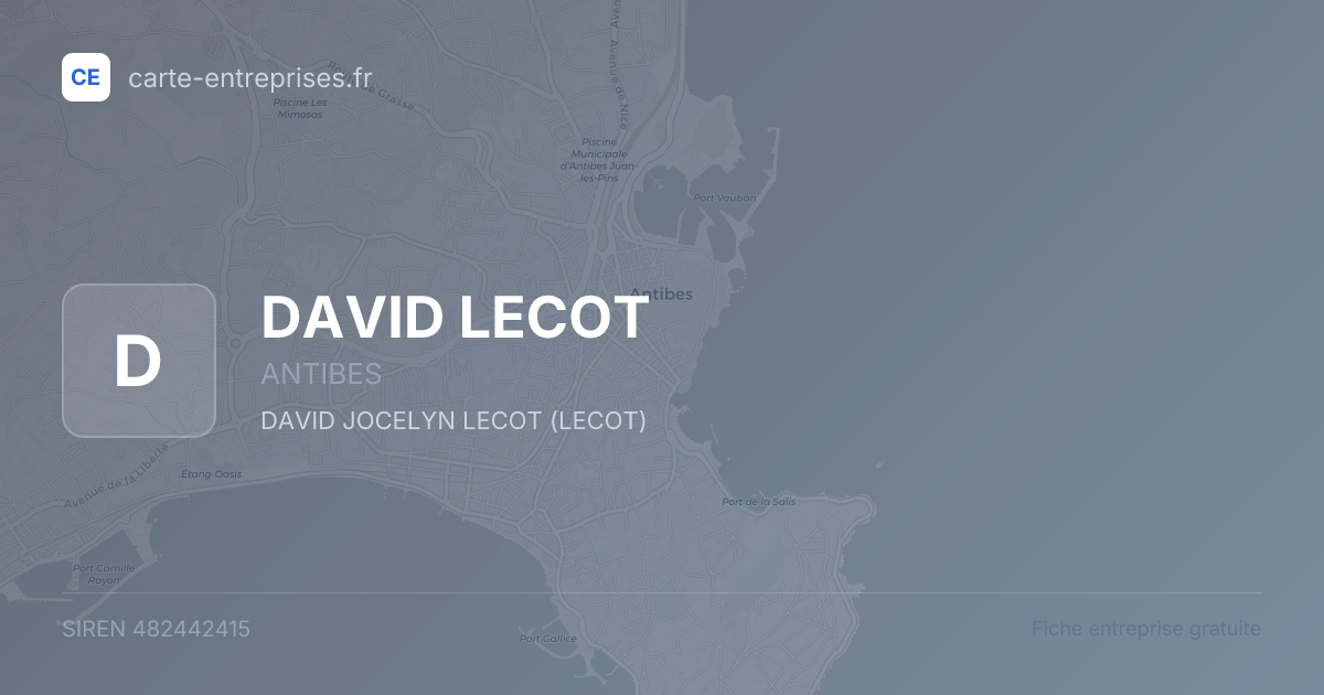 DAVID LECOT — 482442415 — fiche entreprise