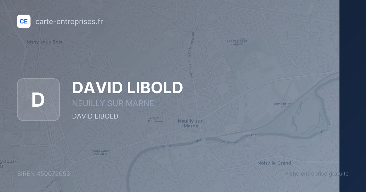 DAVID LIBOLD — 450072053 — fiche entreprise