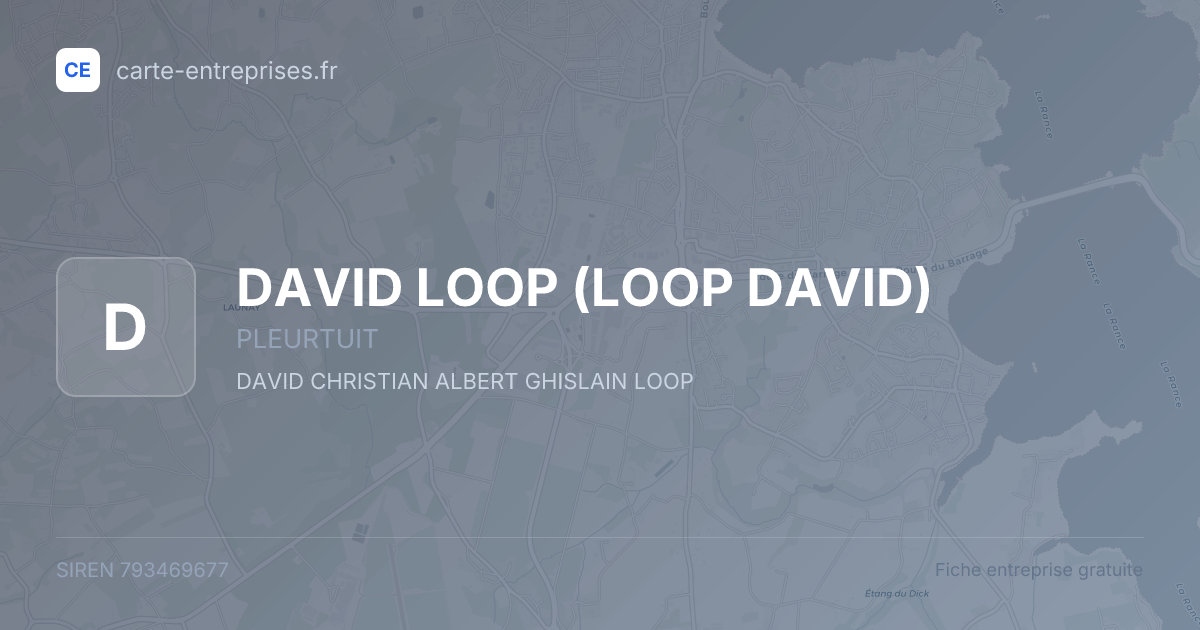 DAVID LOOP (LOOP DAVID) — 793469677 — fiche entreprise