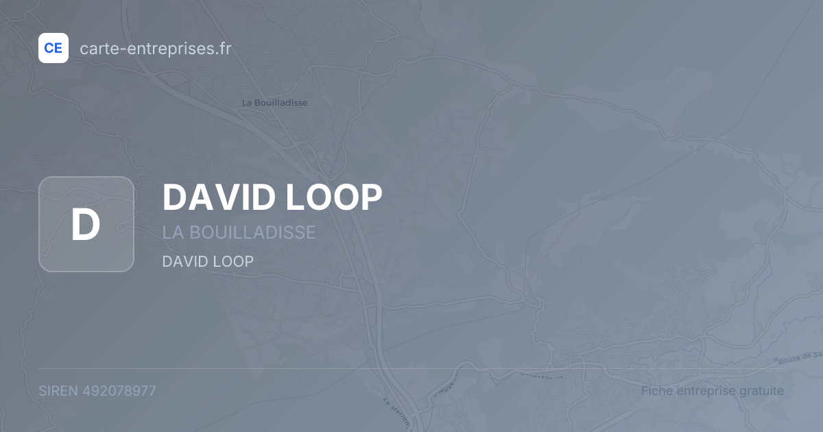 DAVID LOOP — 492078977 — fiche entreprise