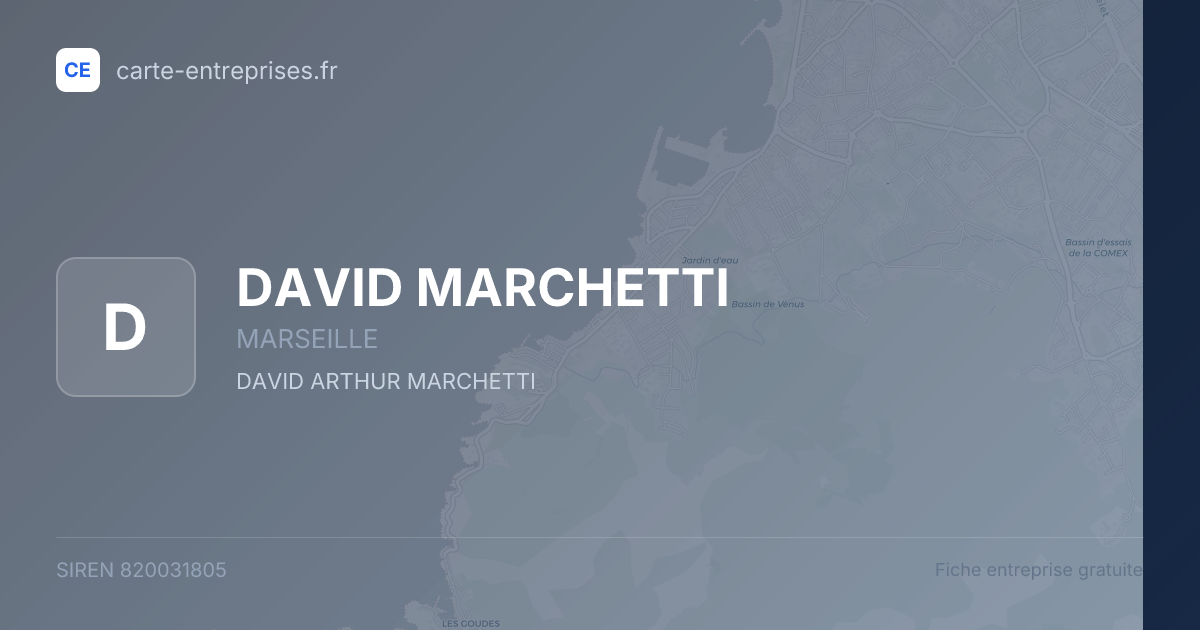 DAVID MARCHETTI — 820031805 — fiche entreprise
