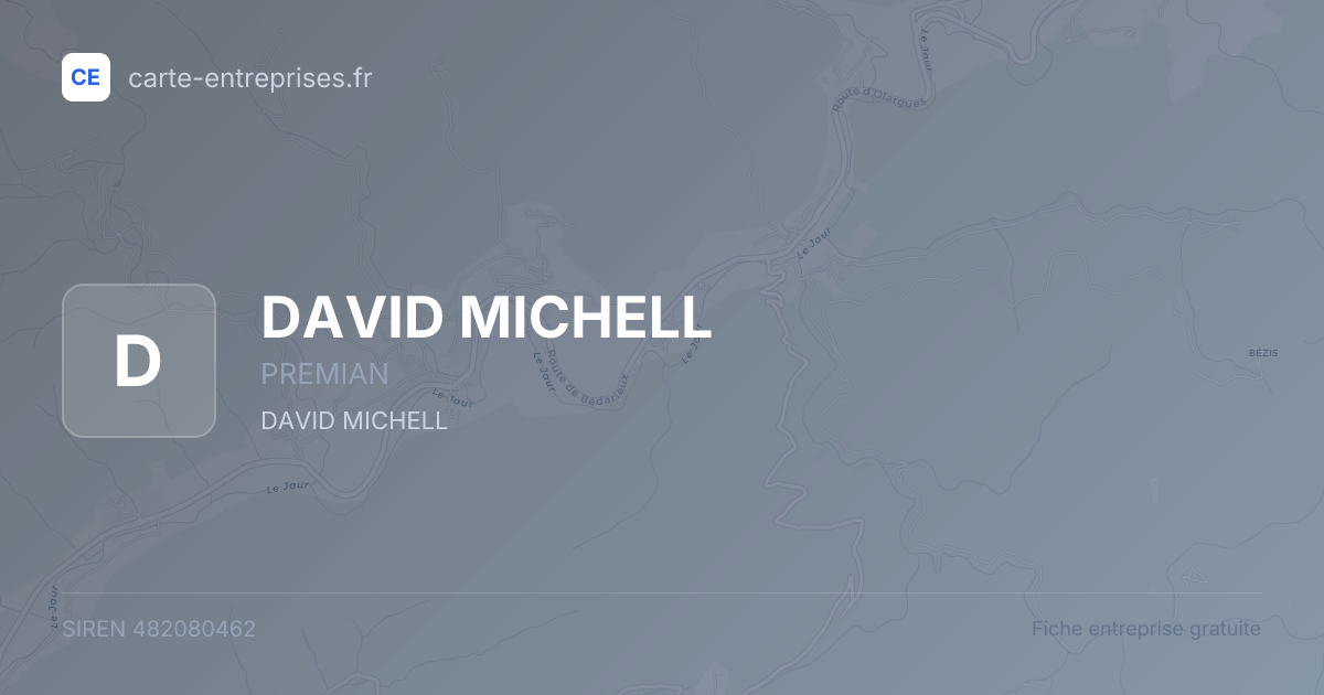 DAVID MICHELL — 482080462 — fiche entreprise