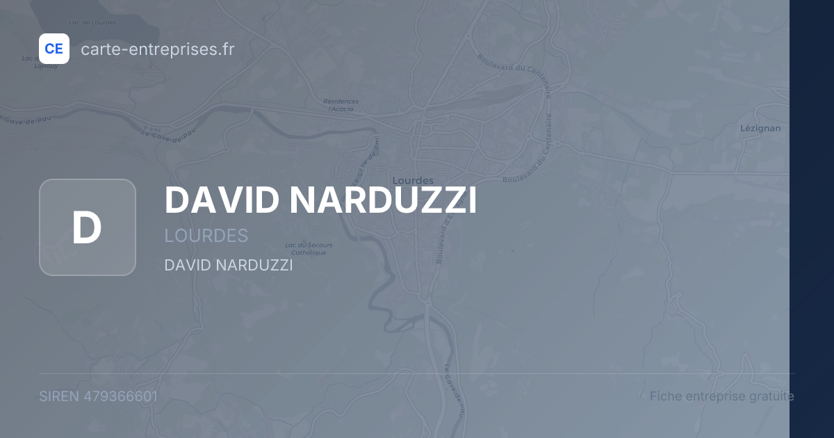 DAVID NARDUZZI — 479366601 — fiche entreprise