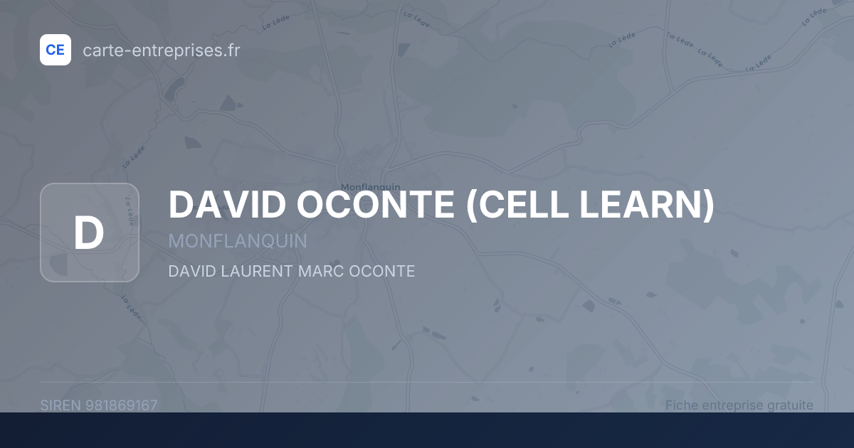 DAVID OCONTE (CELL LEARN) — 981869167 — fiche entreprise