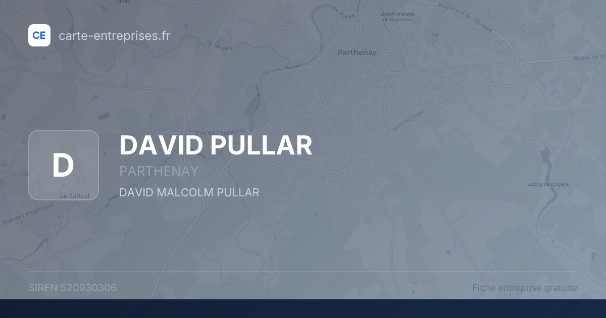 DAVID PULLAR — 520930306 — fiche entreprise