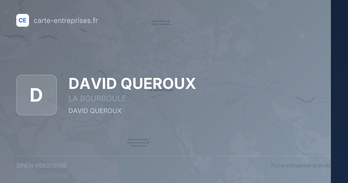 DAVID QUEROUX — 488070095 — fiche entreprise
