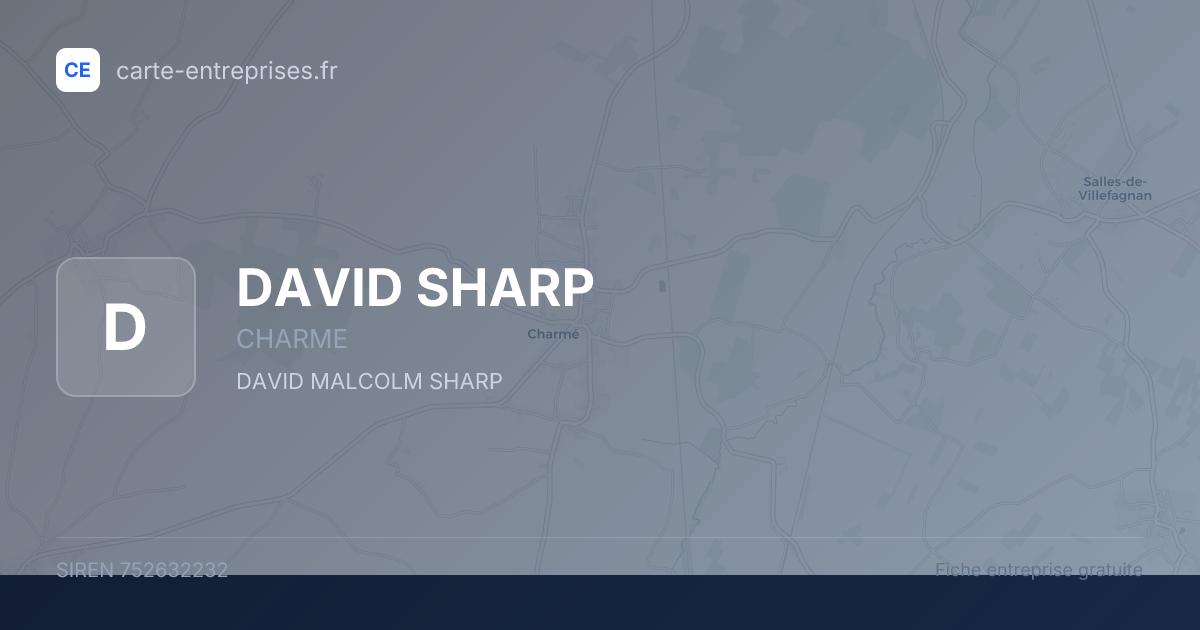 DAVID SHARP — 752632232 — fiche entreprise