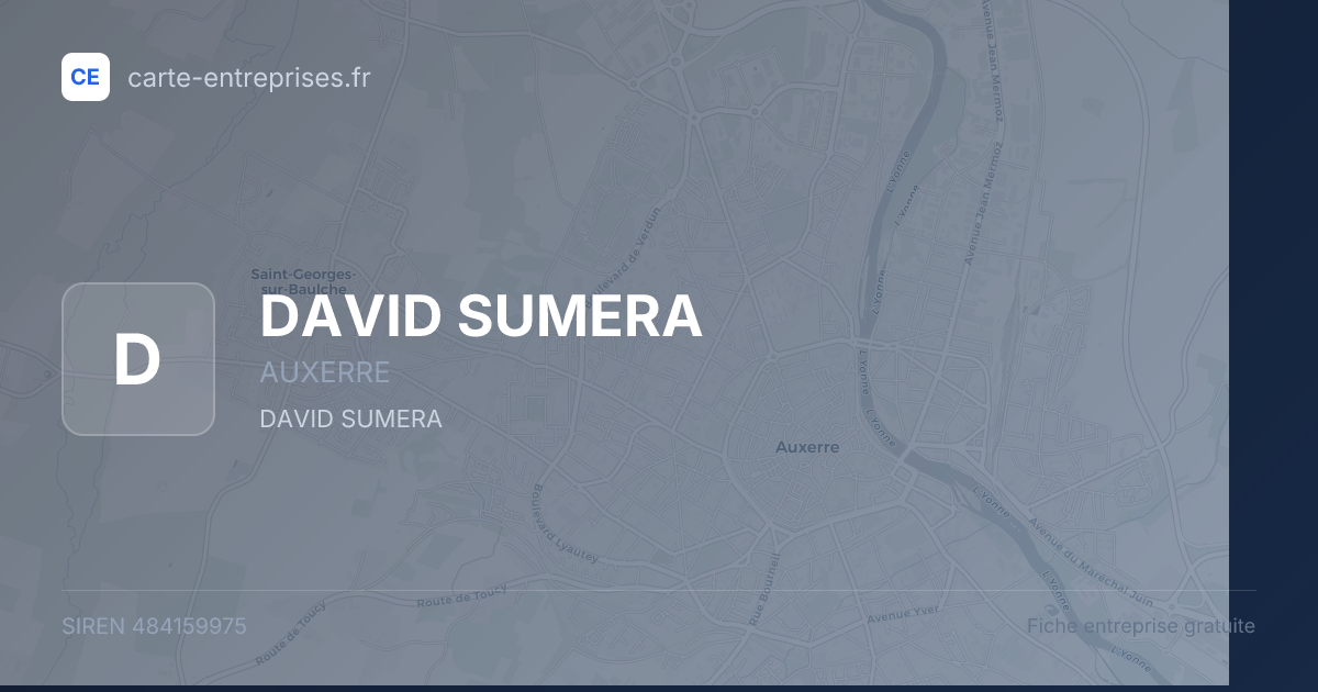 DAVID SUMERA — 484159975 — fiche entreprise