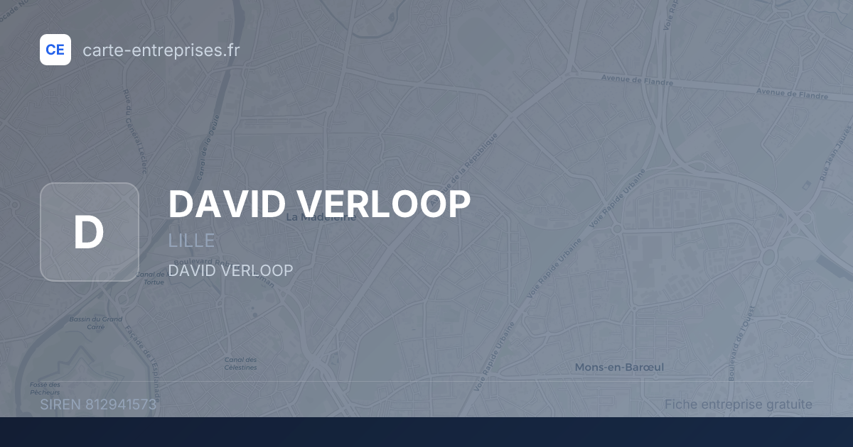DAVID VERLOOP — 812941573 — fiche entreprise