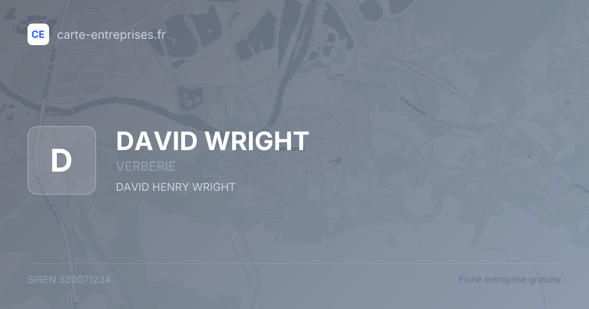 DAVID WRIGHT — 330071234 — fiche entreprise