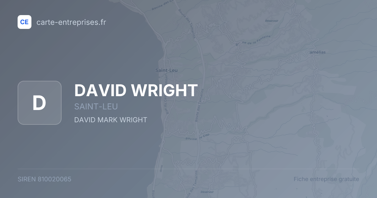 DAVID WRIGHT — 810020065 — fiche entreprise