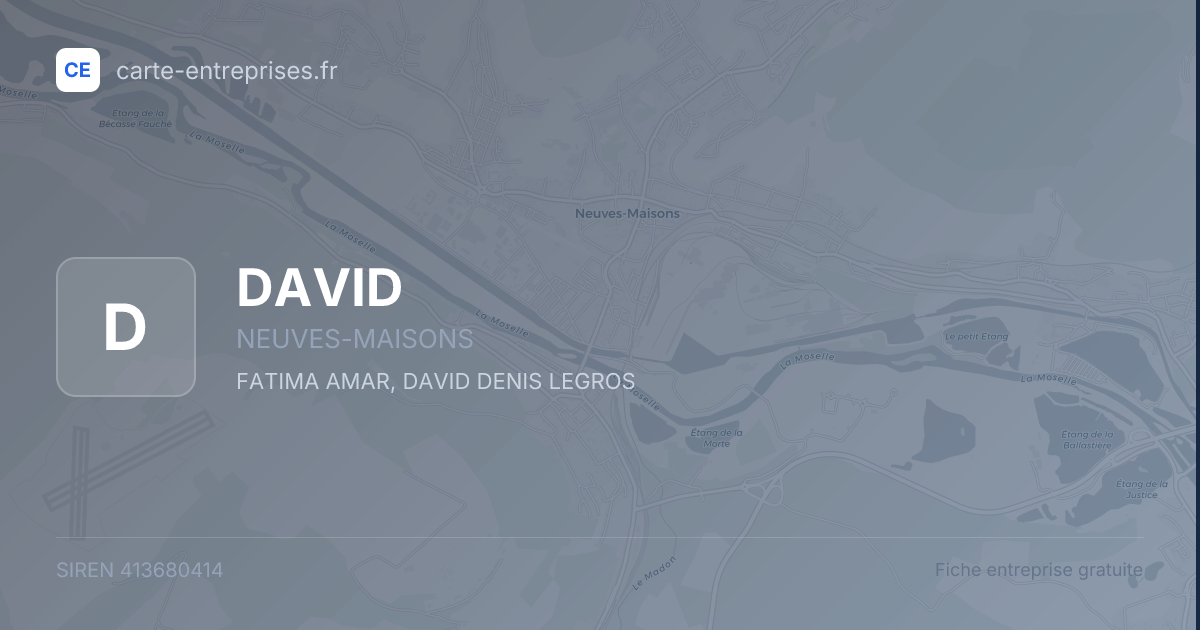 DAVID — 413680414 — fiche entreprise