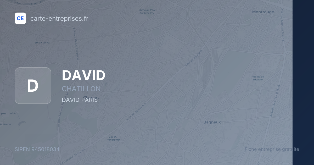 DAVID — 945018034 — fiche entreprise