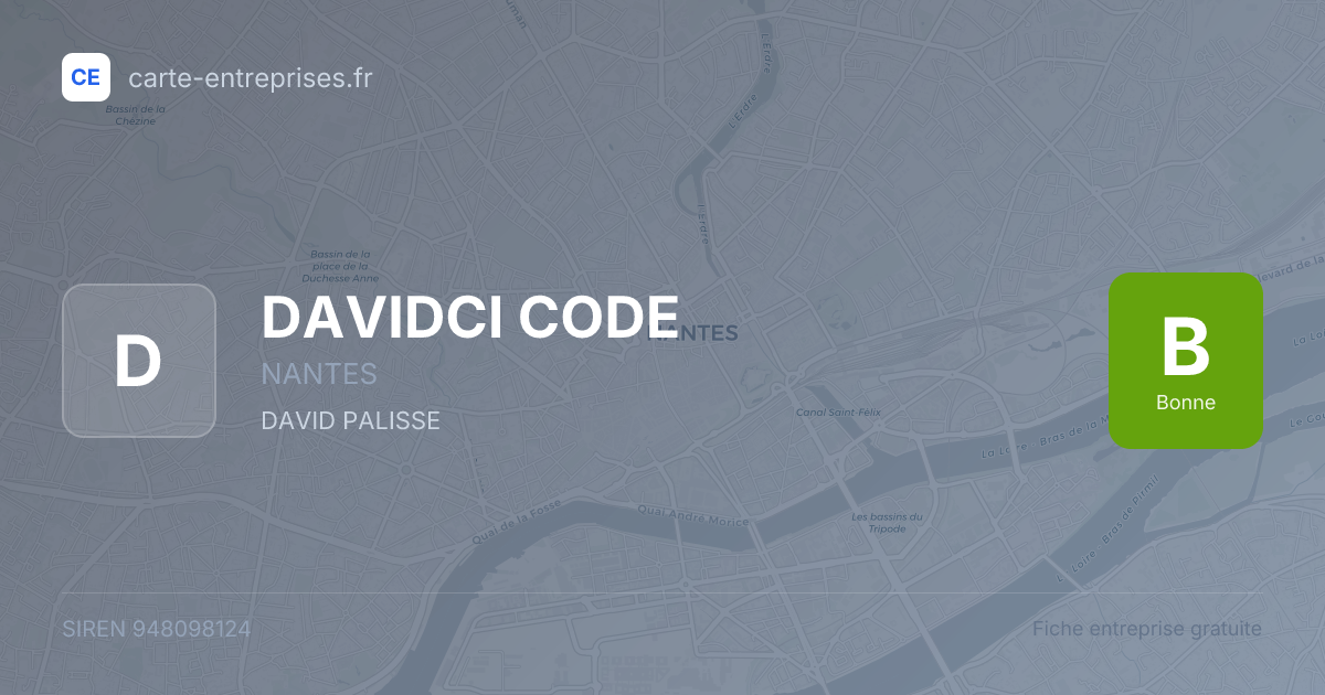 DAVIDCI CODE — 948098124 — fiche entreprise