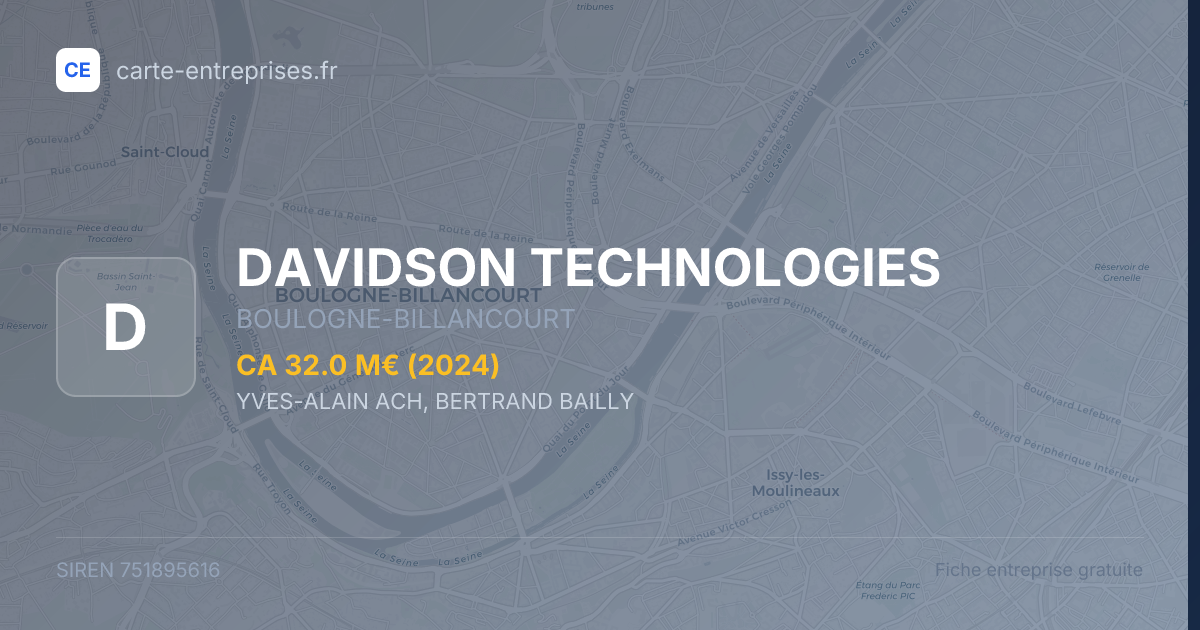DAVIDSON TECHNOLOGIES — 751895616 — fiche entreprise