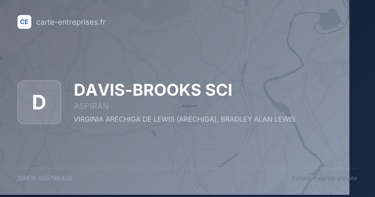 DAVIS-BROOKS SCI — 489796409 — fiche entreprise
