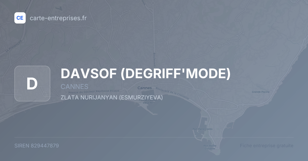 DAVSOF (DEGRIFF'MODE) — 829447879 — fiche entreprise