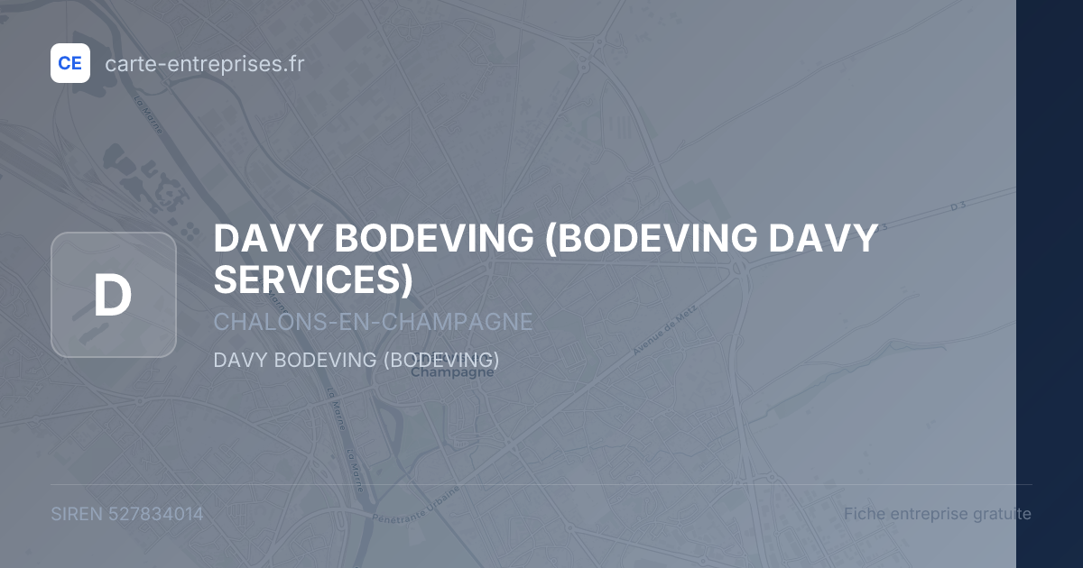 DAVY BODEVING (BODEVING DAVY SERVICES) — 527834014 — fiche entreprise