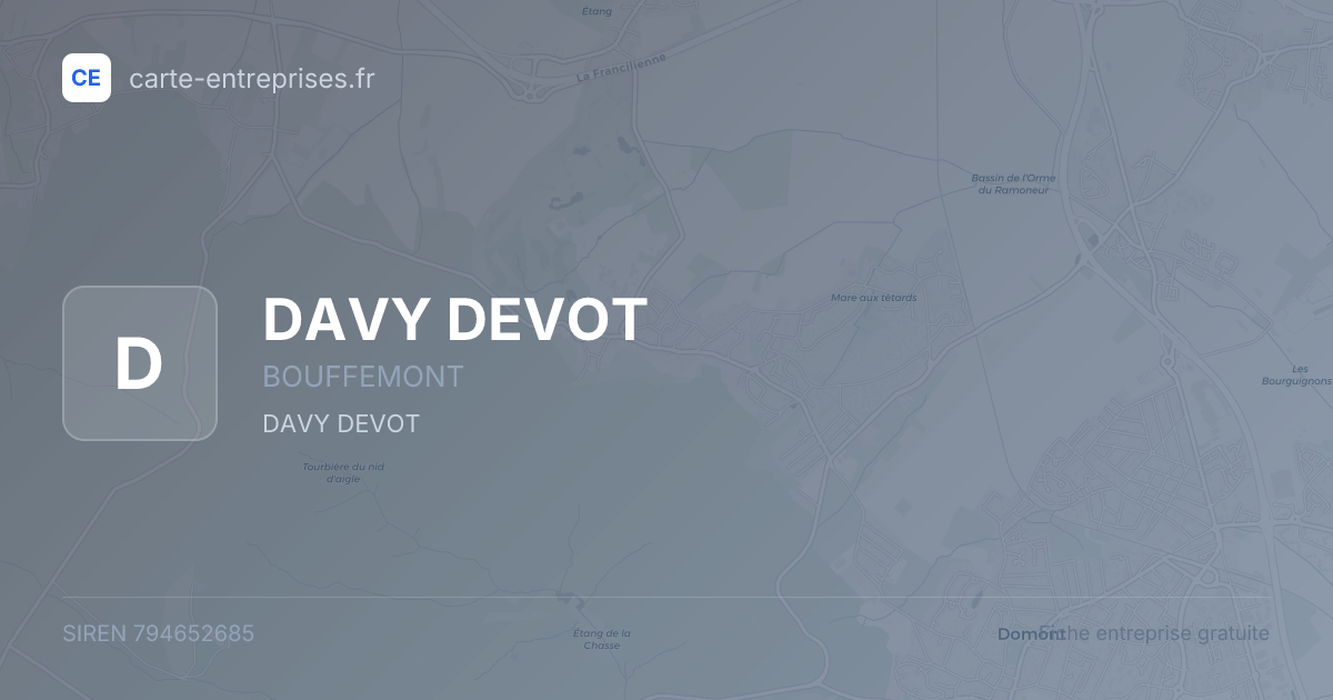DAVY DEVOT — 794652685 — fiche entreprise