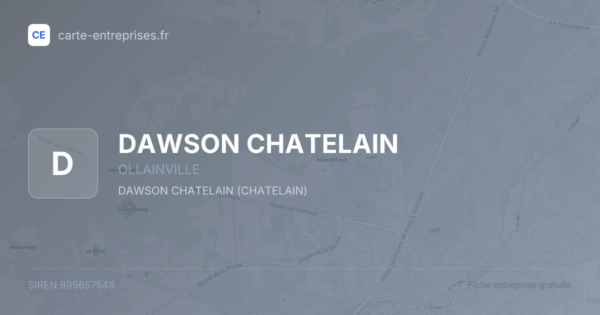 DAWSON CHATELAIN — 899657548 — fiche entreprise