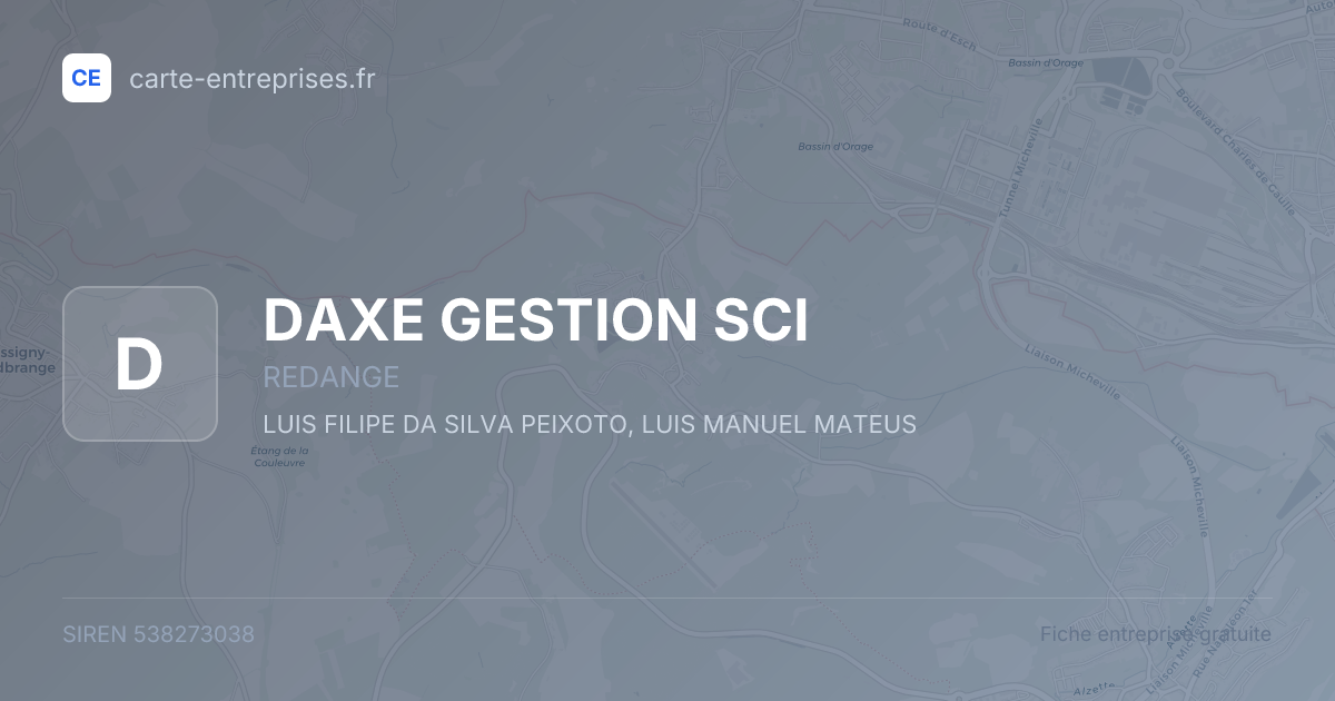 DAXE GESTION SCI — 538273038 — fiche entreprise