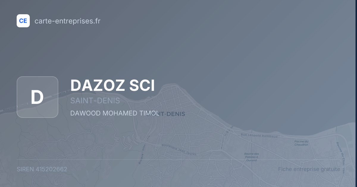 DAZOZ SCI — 415202662 — fiche entreprise