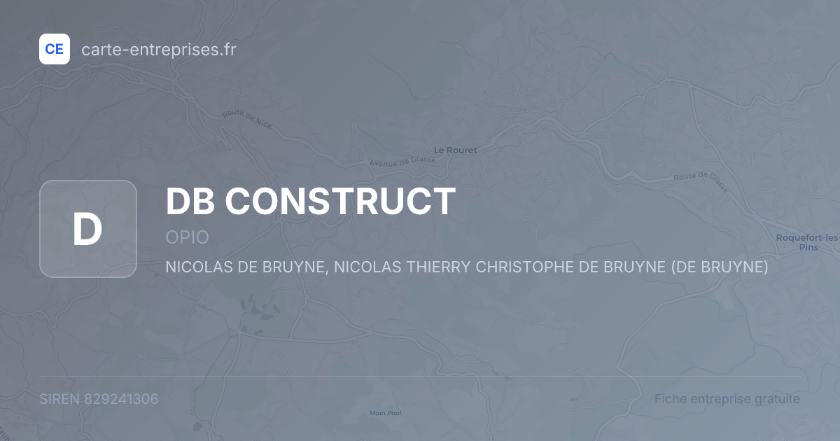 DB CONSTRUCT — 829241306 — fiche entreprise